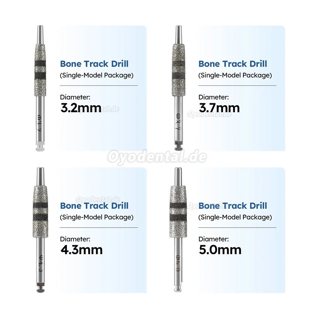 FG7604 4-teiliges Dental Implantat F&uuml;hrungsbohrer Set Positionsf&uuml;hrung & Halskorrektur Bohrer